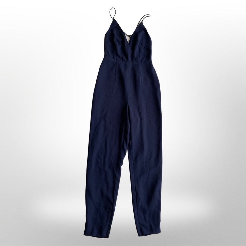 FINDERS KEEPERS JUMPSUIT size small navy strappy open back - Picture 7 of 10